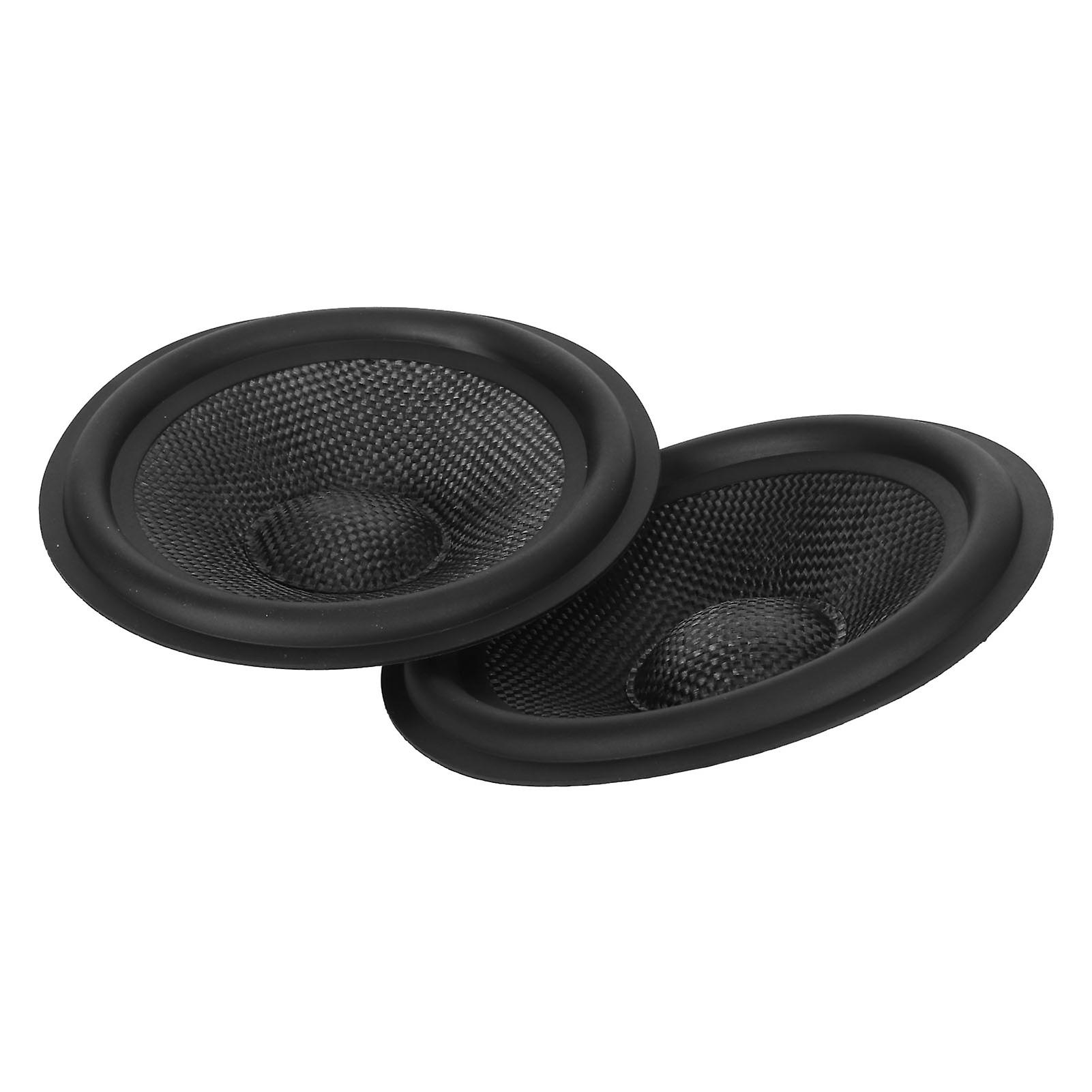 Speaker Cone Drum Paper 1 Inch Inner Diameter Subwoofer Cones Drum Paper with Rubber Surround for 5 Inch Speakers 2pcs 