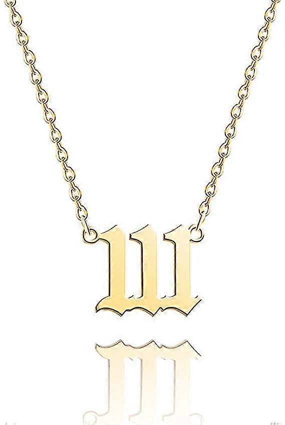 Collier numérologique en acier inoxydable argent/or, bijou numérologique