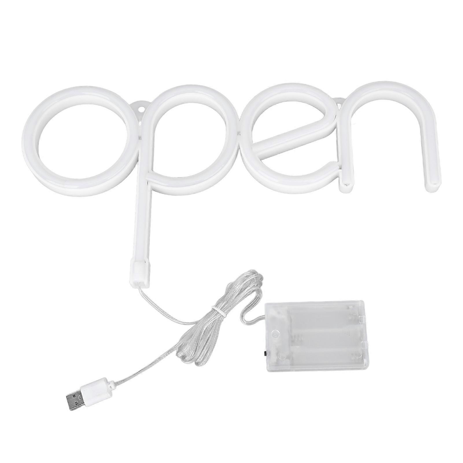 Neon Open Sign Bright RGB LED Sign 13.8x7.3in Battery USB Powered PVC Neon Display Light for Store Party Restaurants