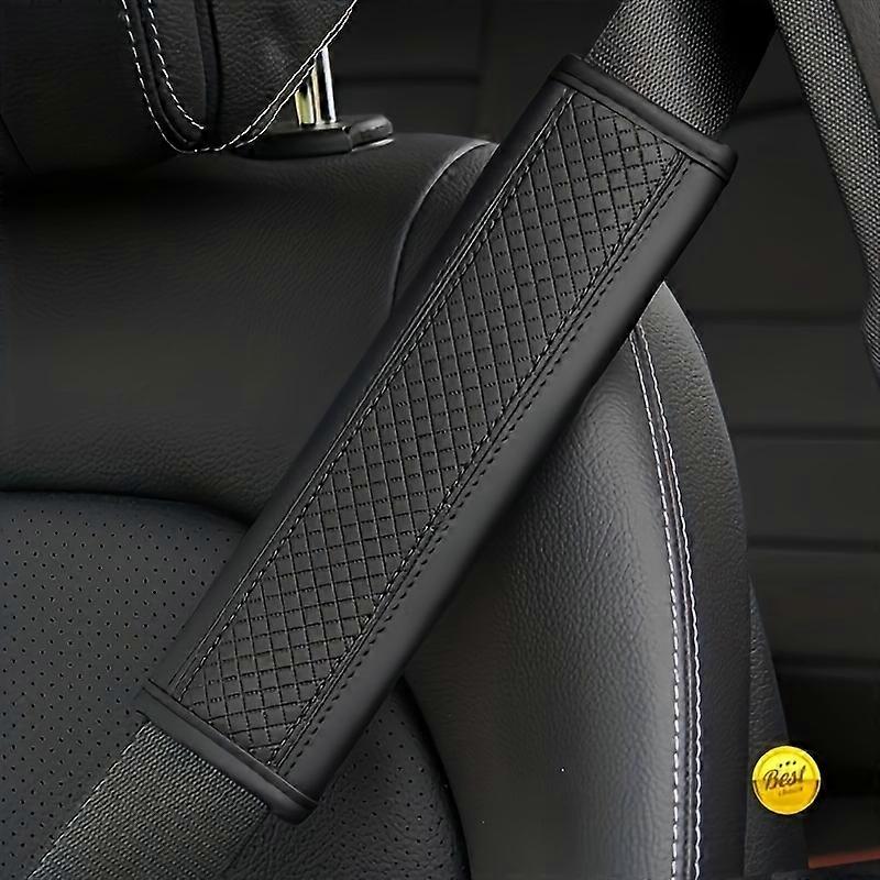 車のPUレザーシートベルトショルダープロテクター通気性保護シートベルトパッドパッドオートインテリアアクセサリー