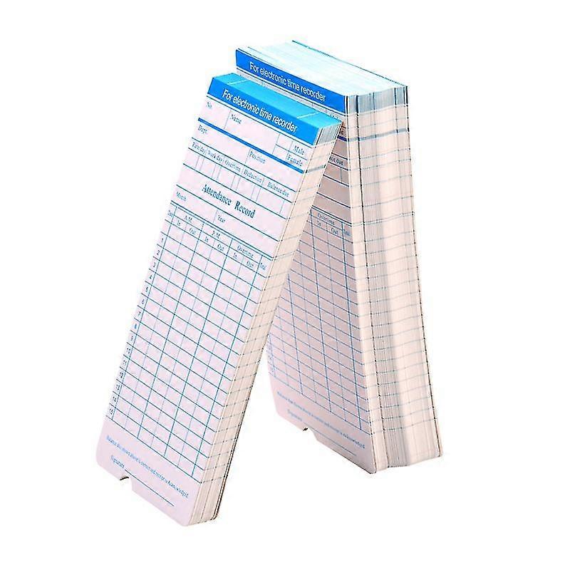 90pcs/ Pack Time Cards Timecards Monthly 2-sided 18 * 8.4cm for Employee Attendance Time Clock Recorder