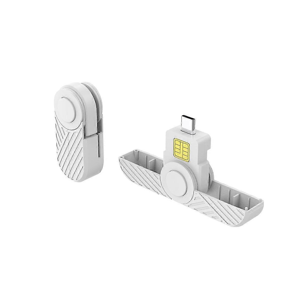 Foldable USB Type C Common Access Smart Card /IC Bank Chip Card Reader Compatible with MacOS Smart