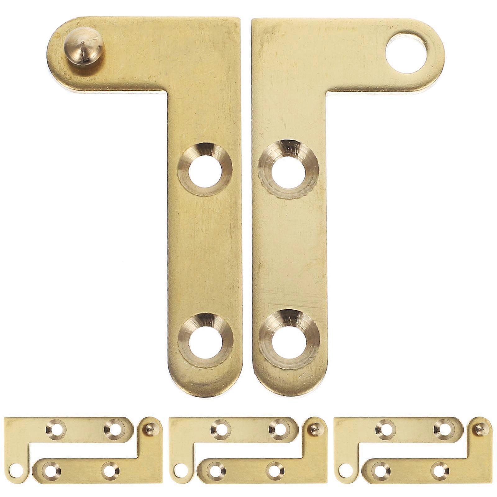 4 Sets Pivot Hinge Attic Ladder Hinge Copper Secret Door Hinge Replacement