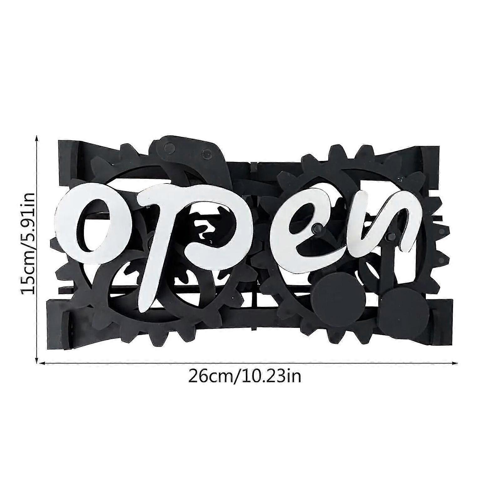 Revolutionary Open-closed Sign Board, Wooden Gear Mechanism Convertible ...