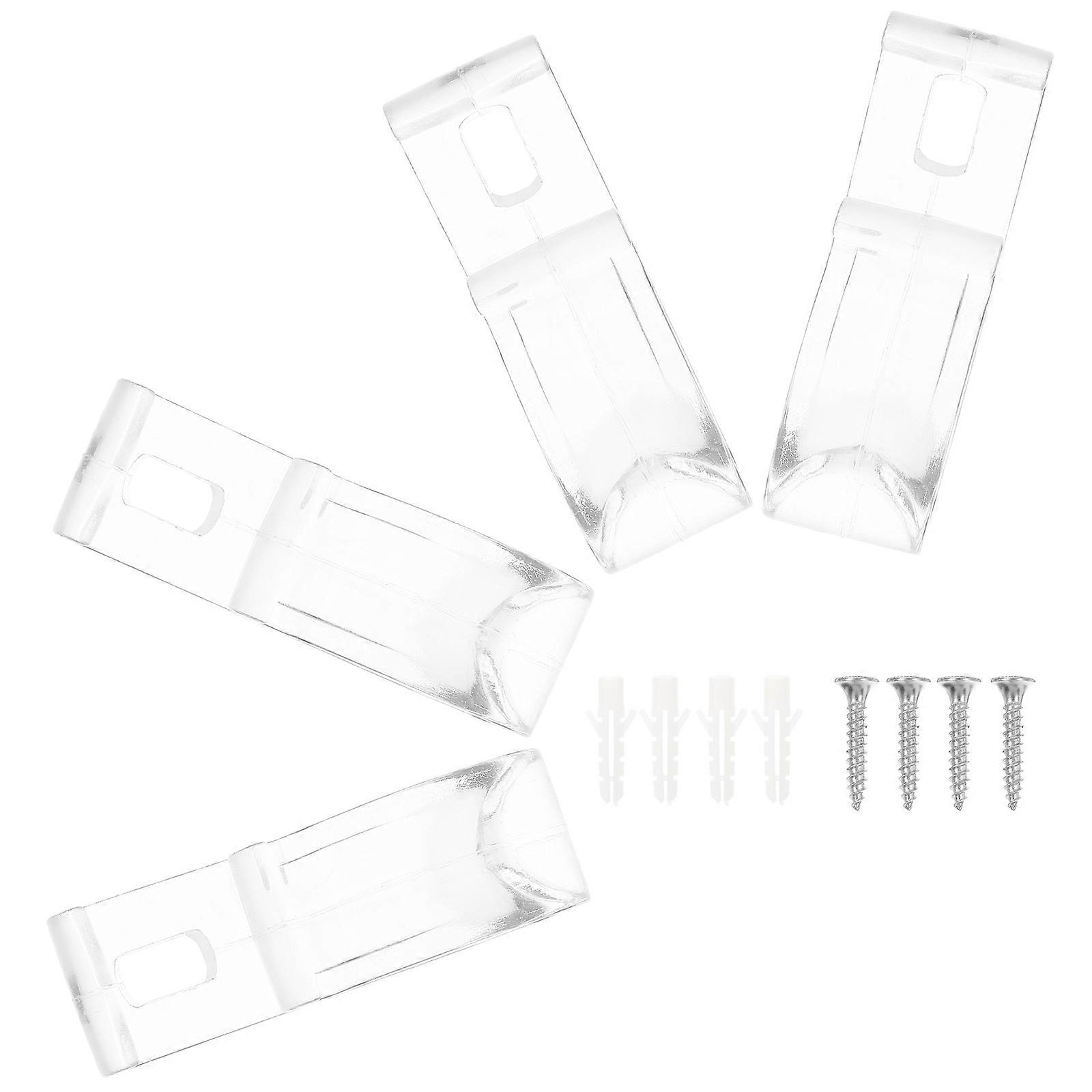 4pcs Roller Curtain Positioning Hook Roller Shade Hook Bead Chain Tension Device with Screws