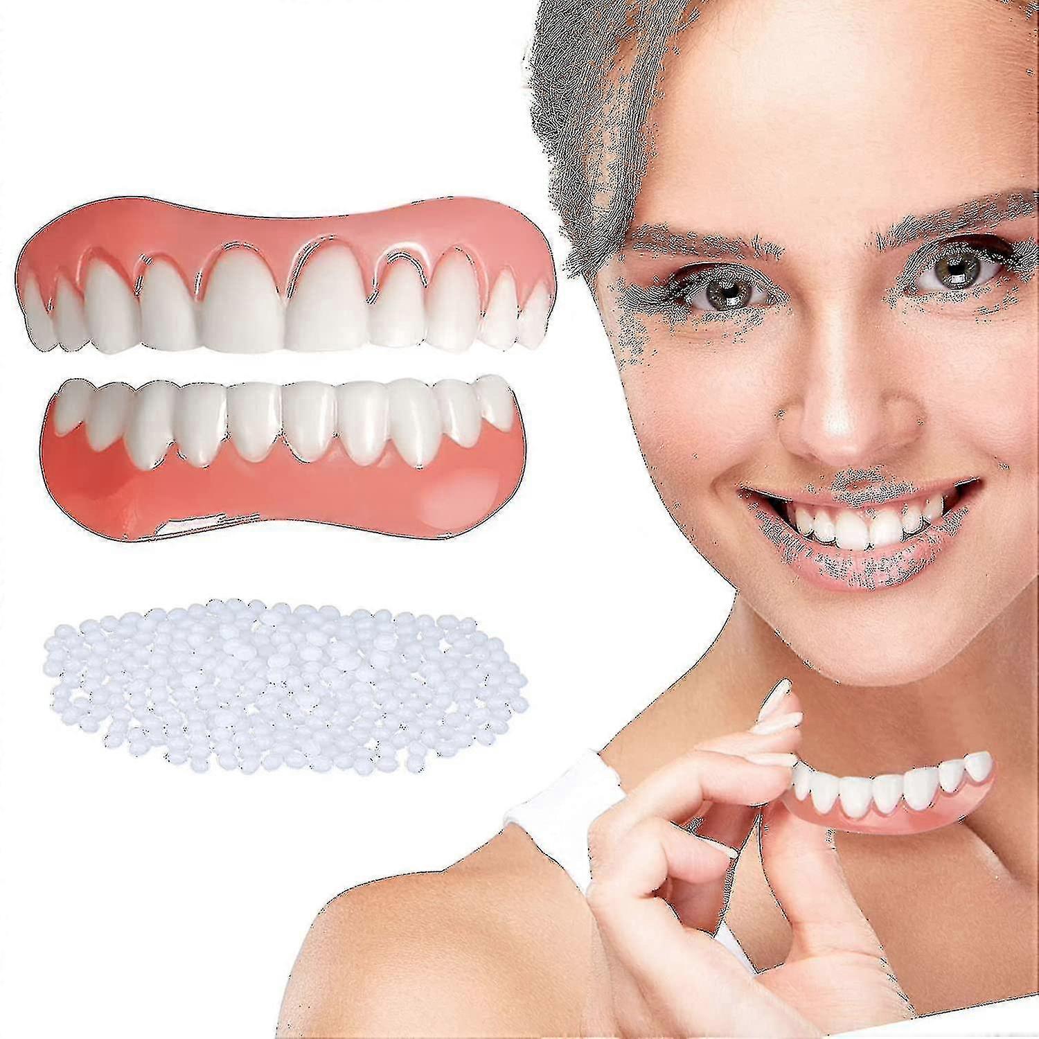 2 Sets Of Dentures, Upper And Lower Jaw Dentures, Natural And Comfortable, Protect The Teeth, And Regain A Confident Smile