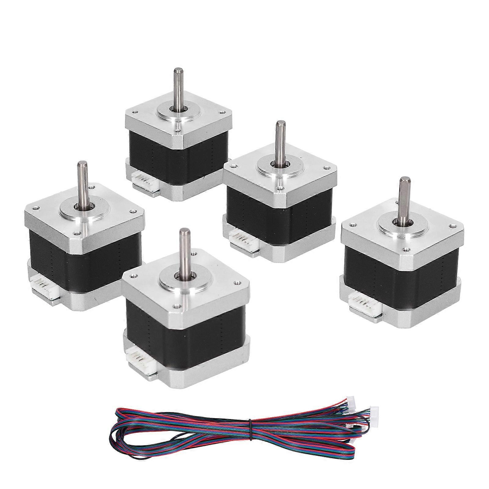 5Pcs Stepper Motor High Accuracy Stability Uniform Speed Lower Noise Three Dimensional Printer MotorXH?2.54 Thread End (2 White)