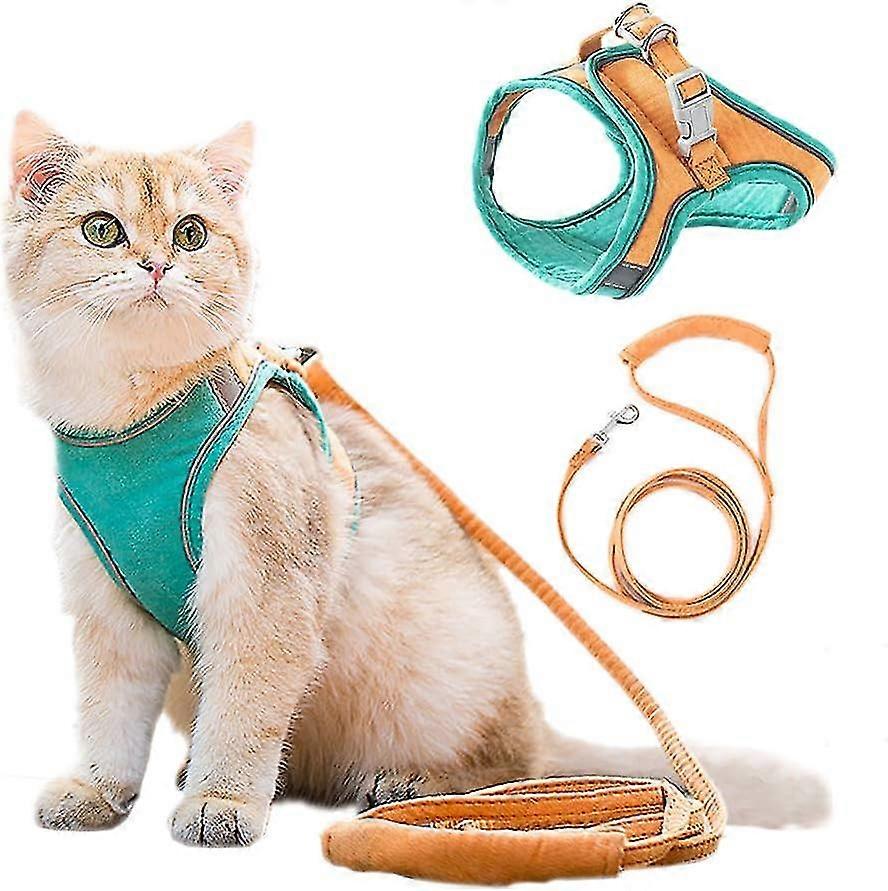 Cat Vest Harness And Leash Set, Luminous Escape-proof Cat Vest - Harness And Leash Set