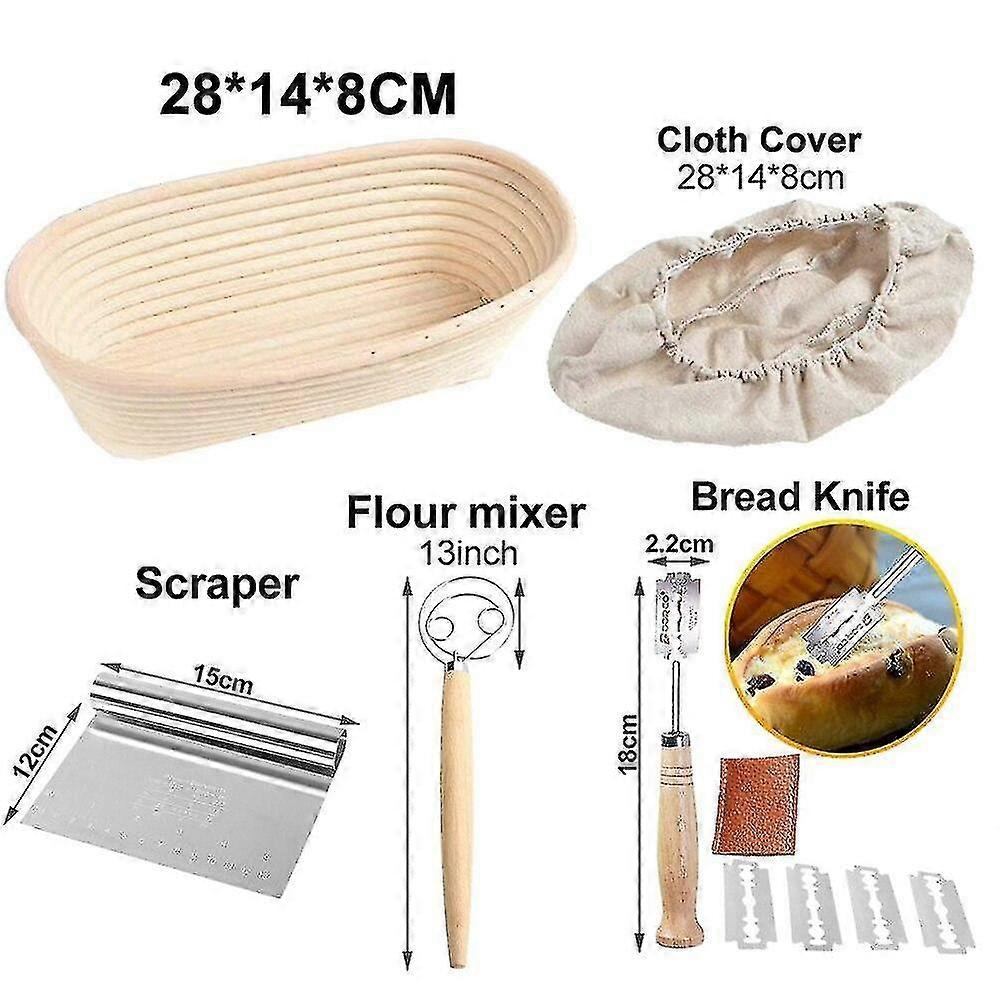 rattan natural fermentation wicker bread basket dough mass b)oval/round