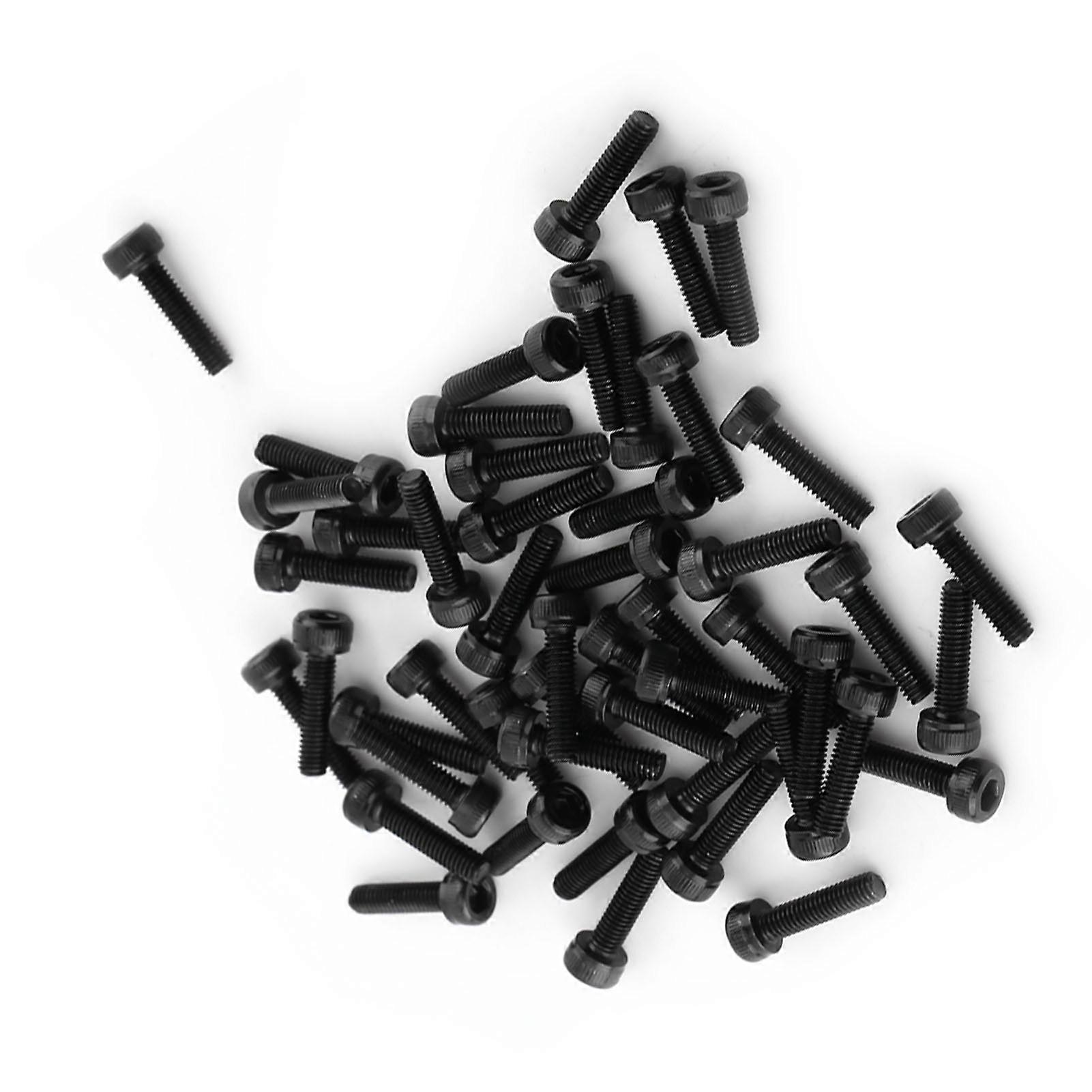 M3 Black Hex Socket Cap Head Screw Bolt Set (M3*12mm,Fully Threaded,50pcs) YEMAA