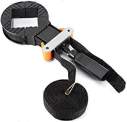 Nylon Clamp Strap, Adjustable Corner Frame Band Clamp Strap 4 Jaws Picture Frame Holder Woodworking Tool for Picture Frame Drawer 28*10.8*3.5cm Black 