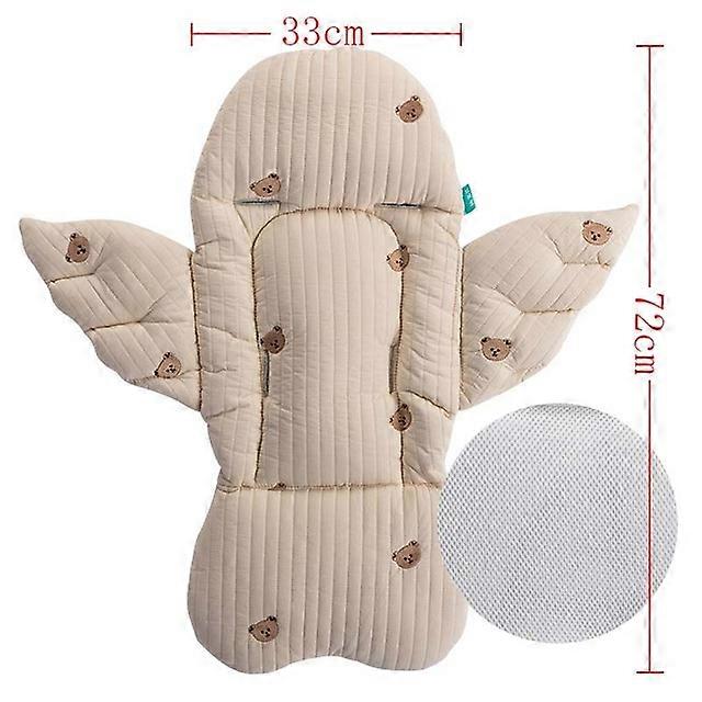 Baby Thicken Bear Embroidery Stroller Accessories Cotton Diapers Changing Nappy Pad Seat Carriages Pram Buggy Car General Mat
