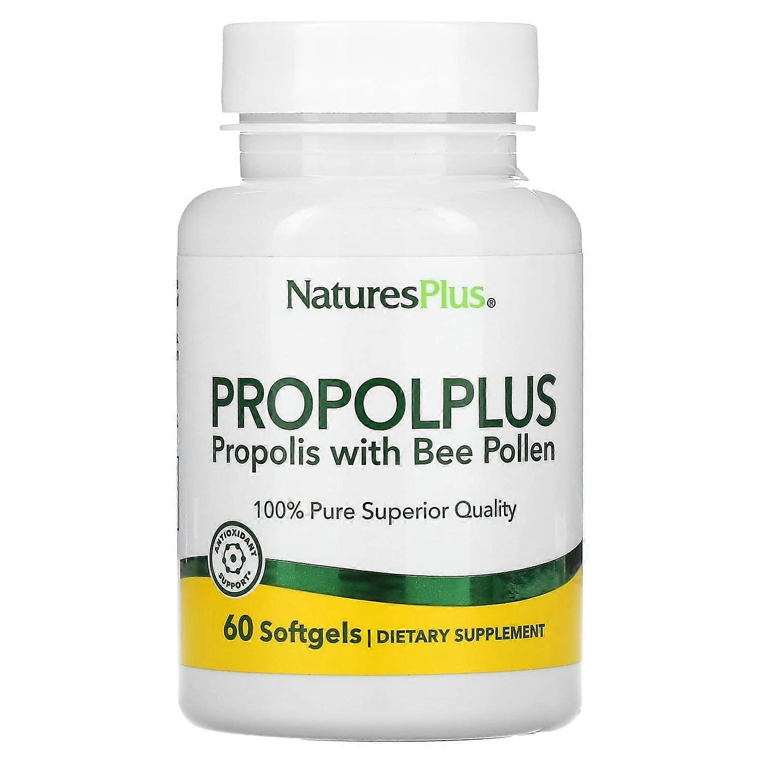 NaturesPlus, Propolplus, Propolis withBee Pollen, 60 Softgels