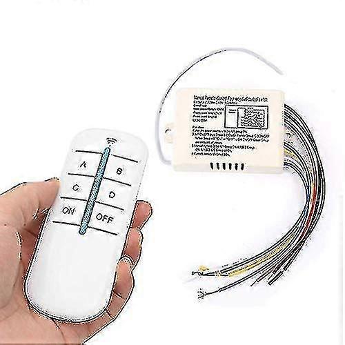 Remote Control Switch, Light Switches And Dimmers 4 Way Wireless Dimmer Switches, On/off Digital Wall Light Transmitter Receiver