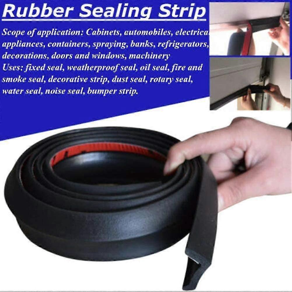 Versatile Rubber Strip Seal, Garage Door Strip Seal, Shutter Doors Strip Seal,bottom Seal, Black
