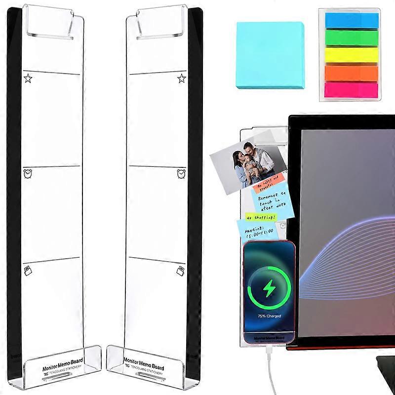 Memo Board, Multi function Sticky Note Holder for Computer Screen