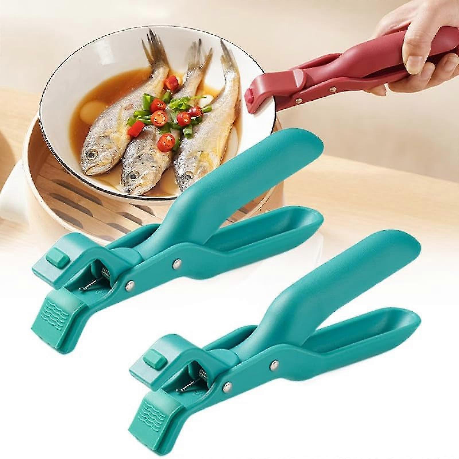 2 pieces of multi-purpose anti-scald dish rack clips for kitchen, silicone anti-slip clips -GSL