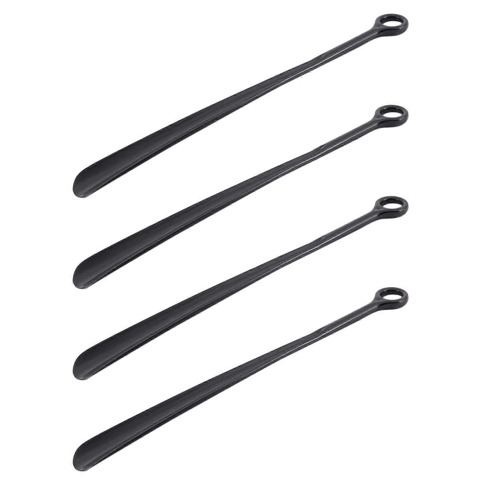 18.5 polegadas plástico extra longo punho sapata chifre shoehorn flexível fácil ajuda resistente, 4x preto