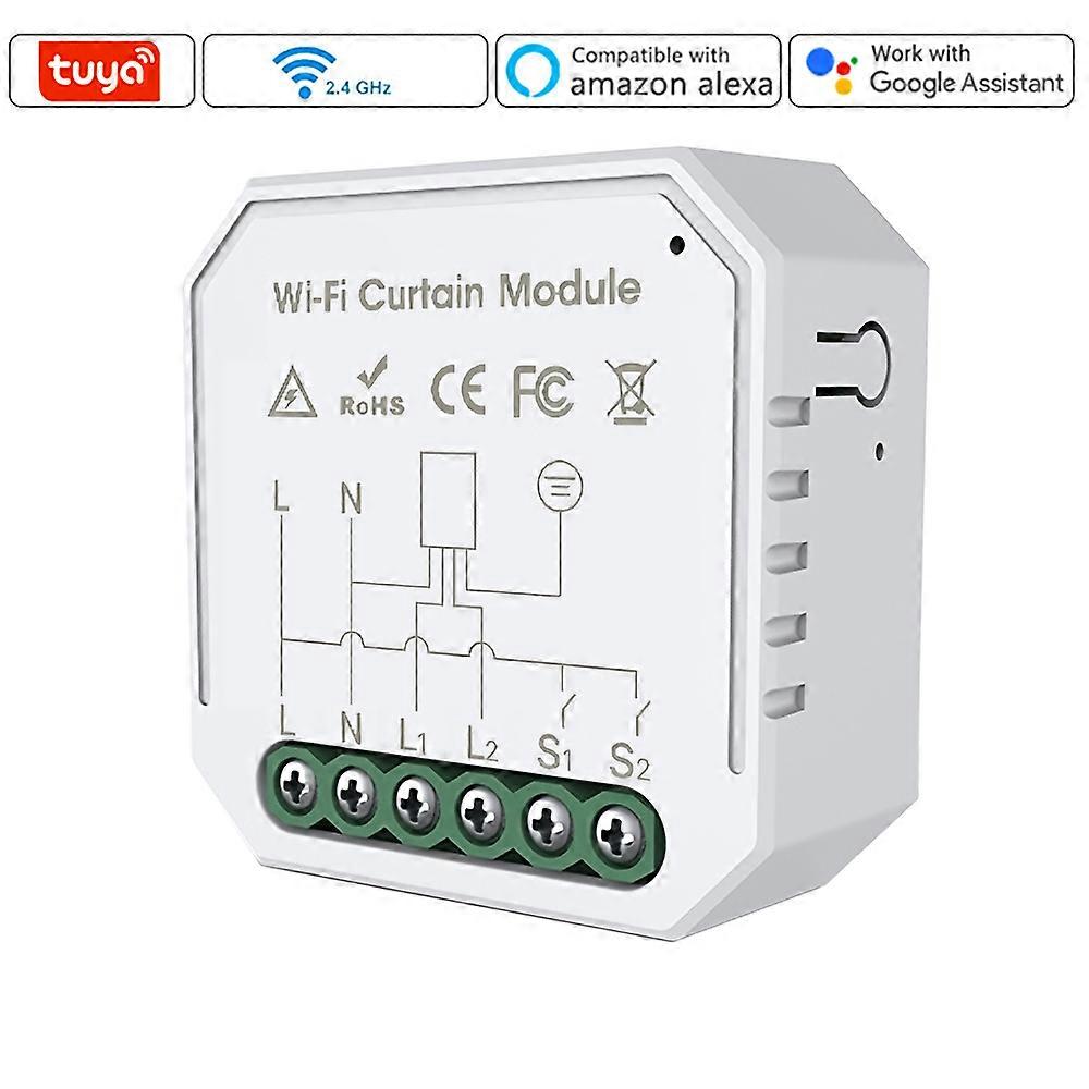 Tuya WiFi Intelligent Curtain Switch Module Home Curtain Modification Module Mobilephone Device Sharing Timing Function APP Remotes Control Compatible