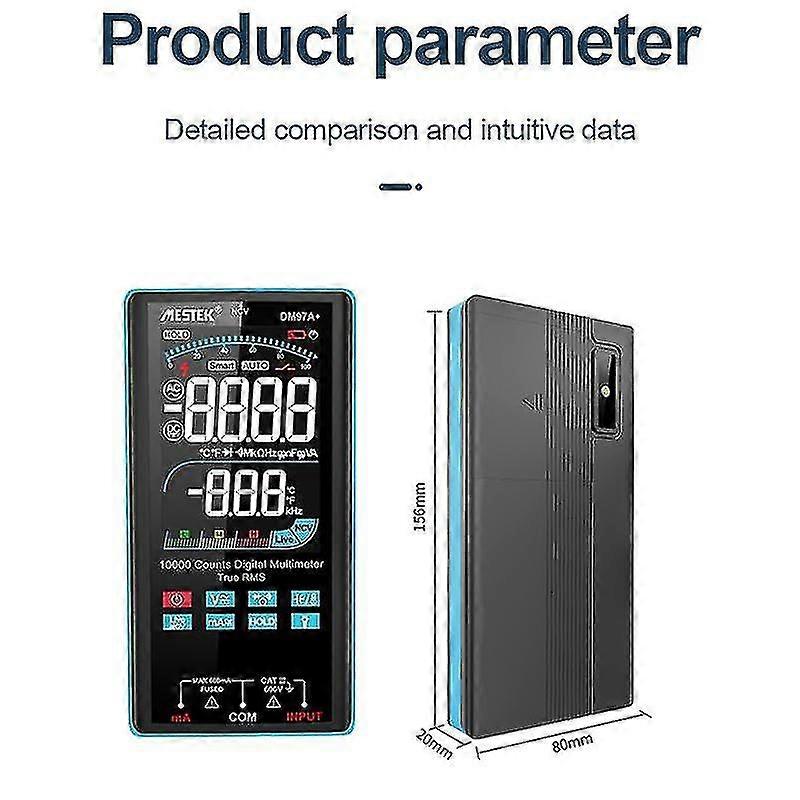 Dm97s+ Digital Multimetro Color Screen Ac Dc Voltage Current Meter 9999 Counts Digital Smart Multi