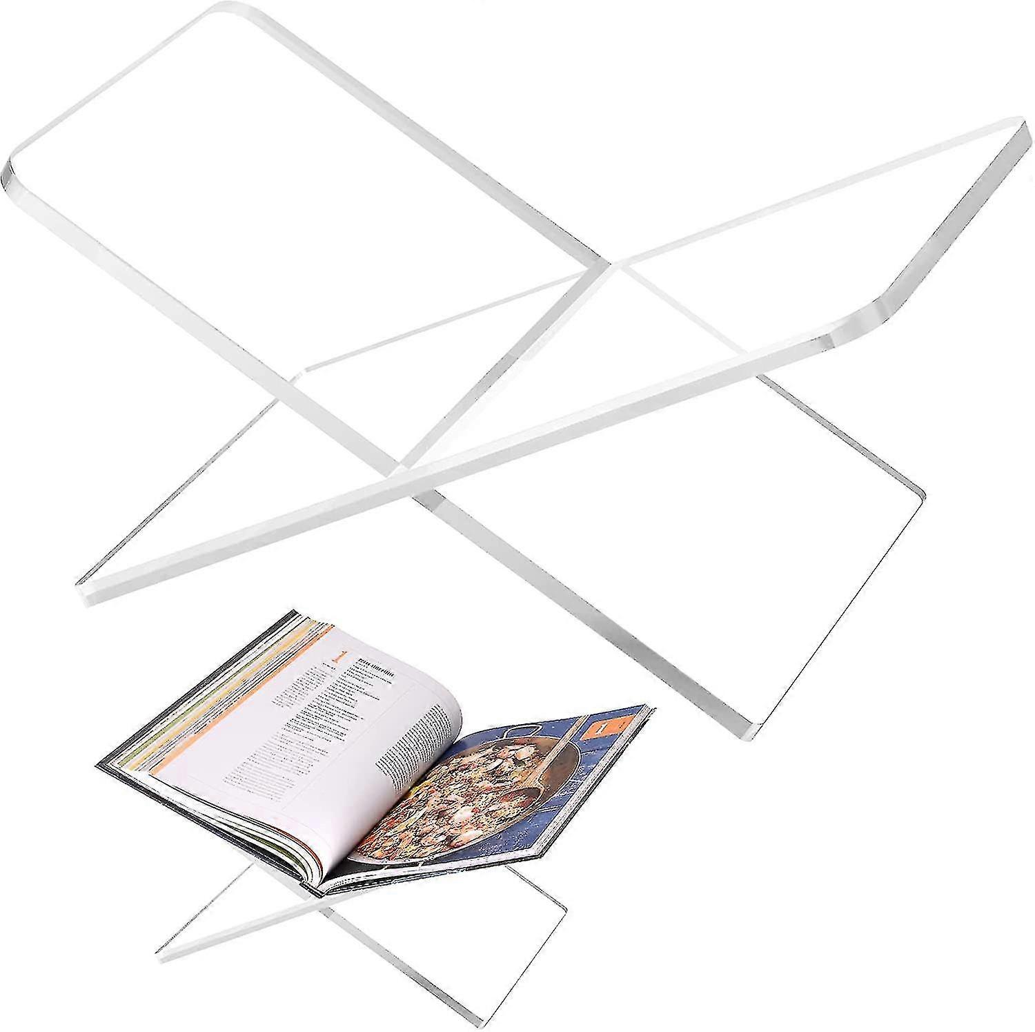 Acrylic Book Holder, Clear Acrylic Book Holder, Open Large Book Display Stand Transparent Sturdy Book Reading Stand Art Book XqB