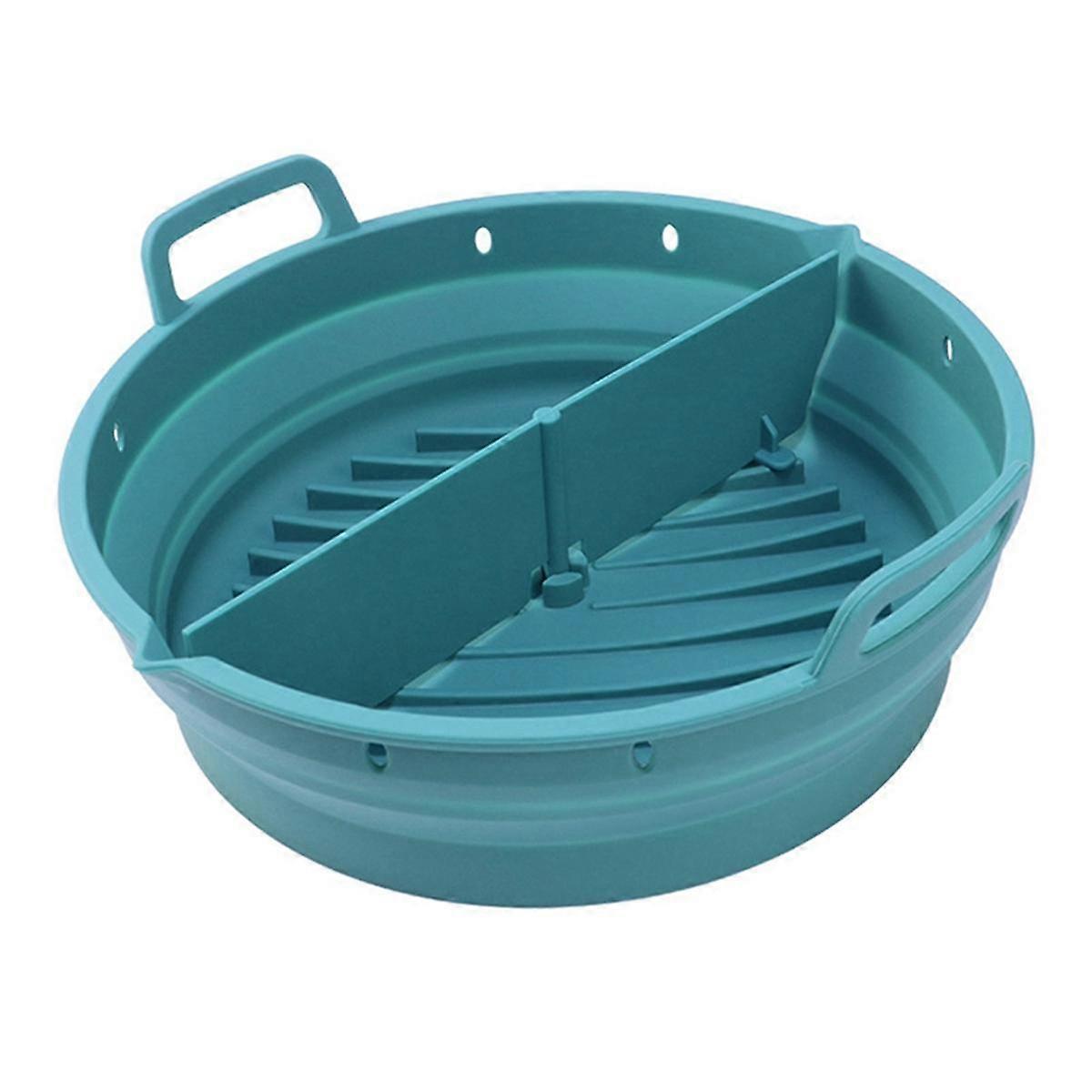Air Fryer Silicone Plate Reusable Air Fryer Cooking Accessories Foldable 8.5in Airfryer Tool Baking
