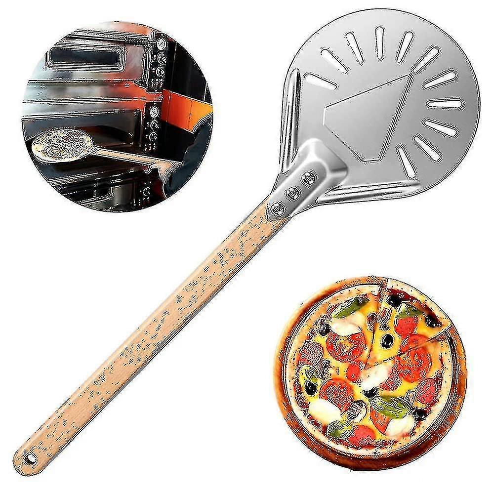 7" Pizza Turning Peel Pizza Shovel Paddle Pizza Server Cake Spatula With Wooden Handle High Quality
