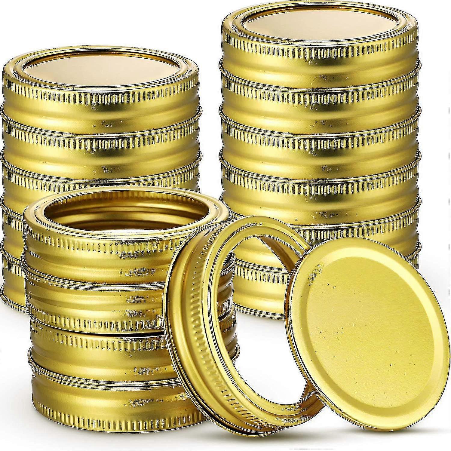 70mm Round Mason Jar Split Lid With Silic Leak- (silver) 80 Pieces