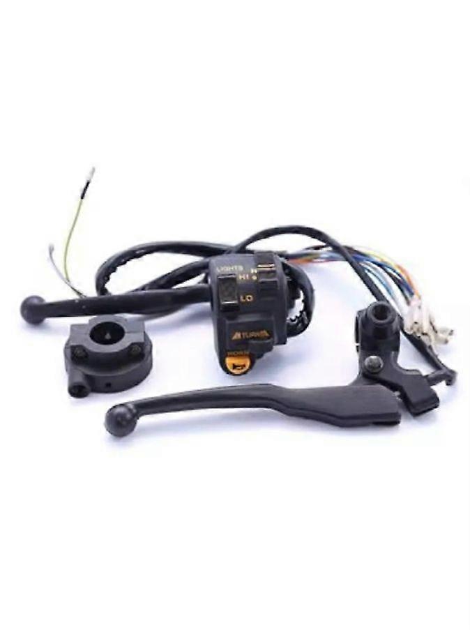 SWITCH / LEVER ASSEMBLY COMPLETE LEFT & RIGHT SIDE WITH LEVER CD 100/for all 70cc bikes (black)