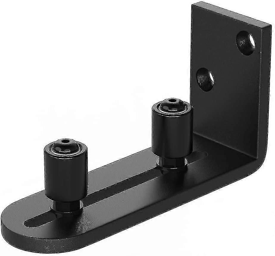 New Sliding Barn Door Floor Guides Adjustable Stay Roller Hardware Kit,black