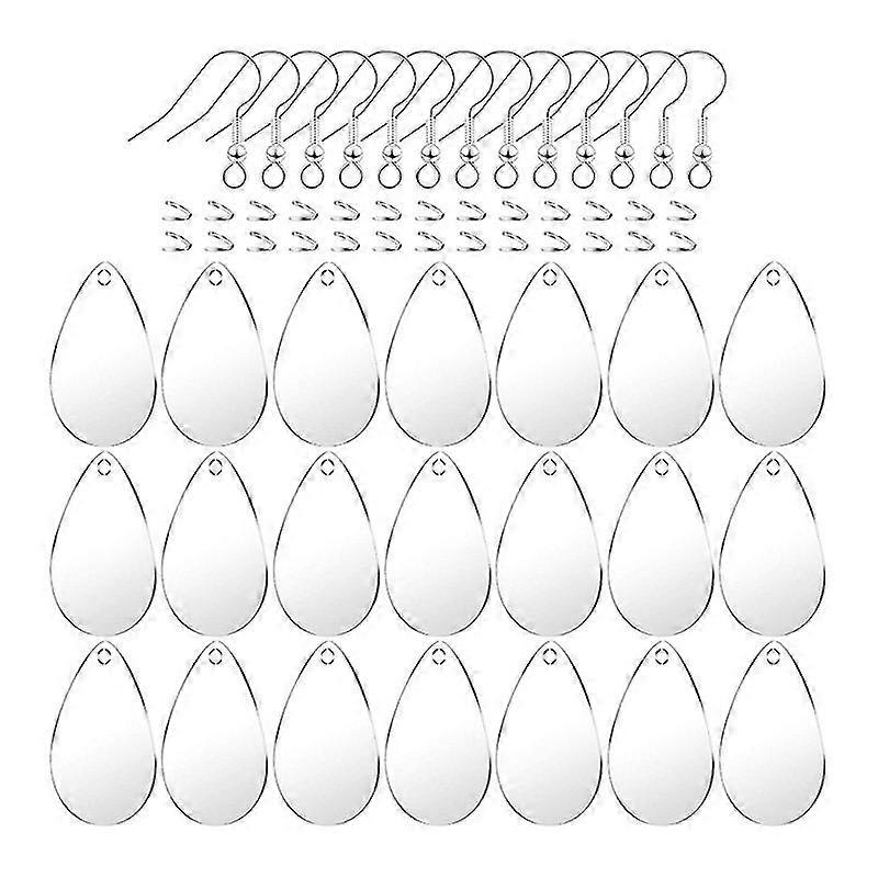 Earrings Making Kit Included 48pcs Acrylic Teardrop Pendants With Earring Hooks