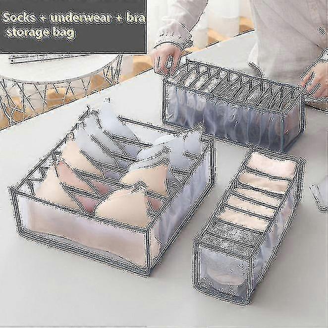 Underwear Socks Bra Storage Box Drawer Separation And Sorting Grid Bra Socks Underwear Sorting Box