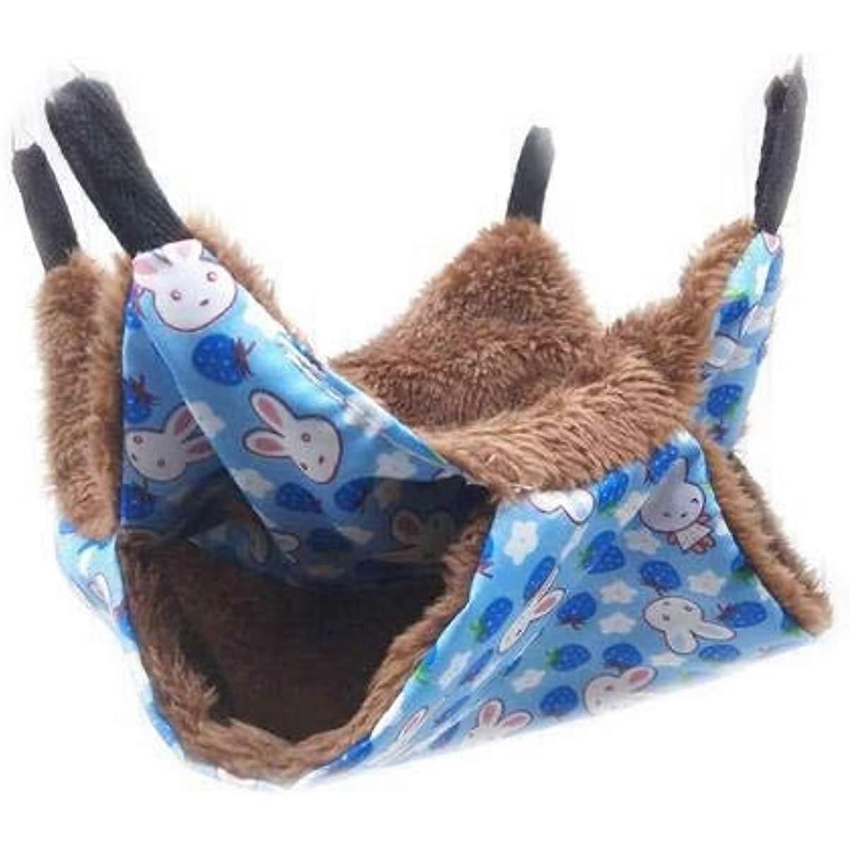 Warm Double Layer Mezzanine Hanging Squirrel Sleeping Bag Pet Winter Warm Supplies Luxury Bunkbed Hammock For Small Pet Hamsters Guinea Pigs Ferrets R