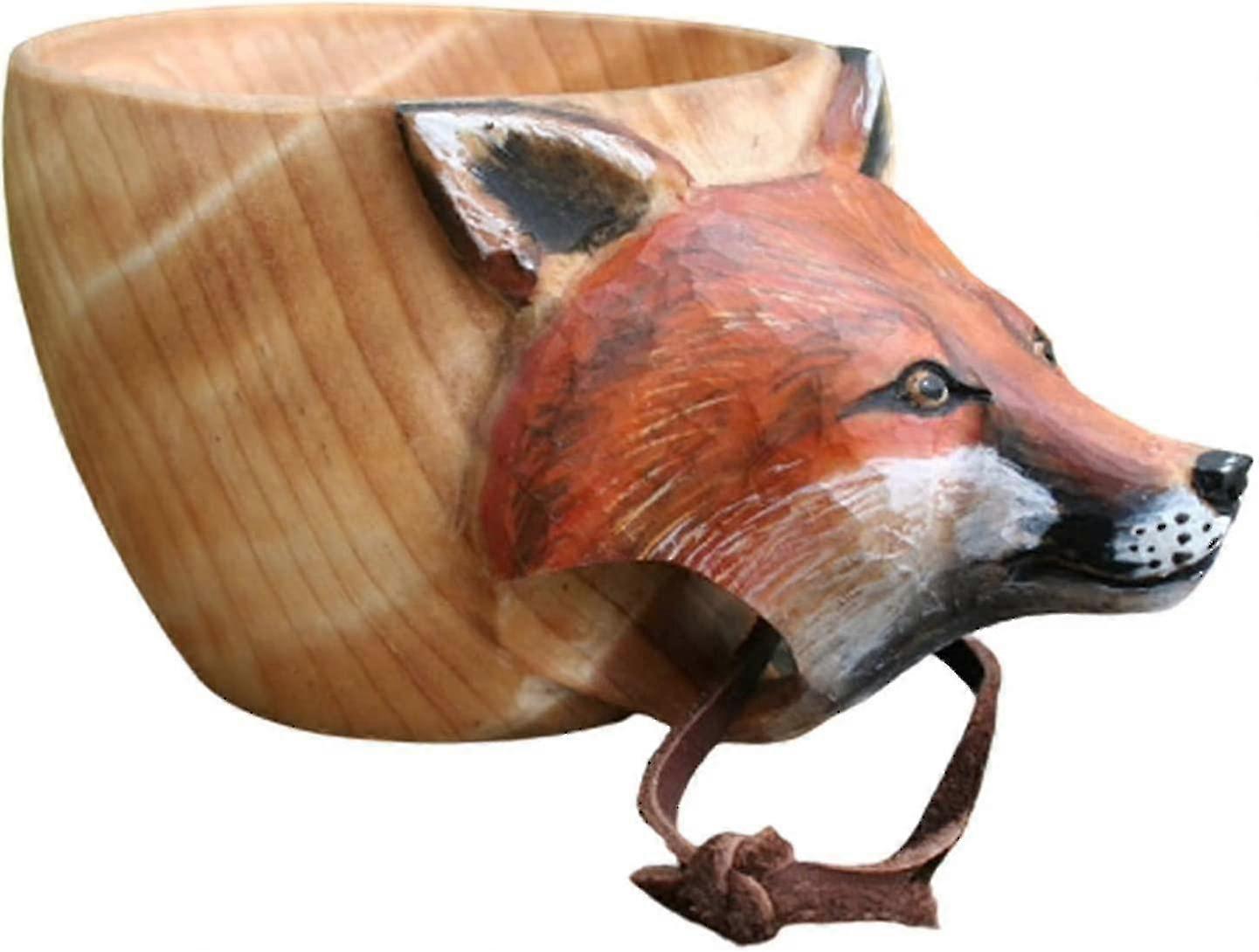 Wooden Animal Statue Fox