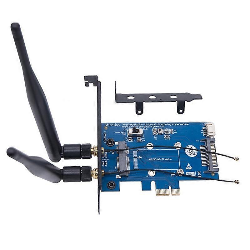 Mini PCI-E PCI Express to PCI-E 1x Adapter With SIM Card Slot for WiFi and 3G/4G