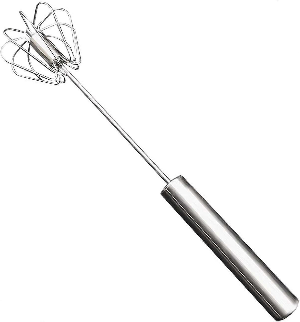 Hand Push Egg Whisk, rustfritt stål visp blender