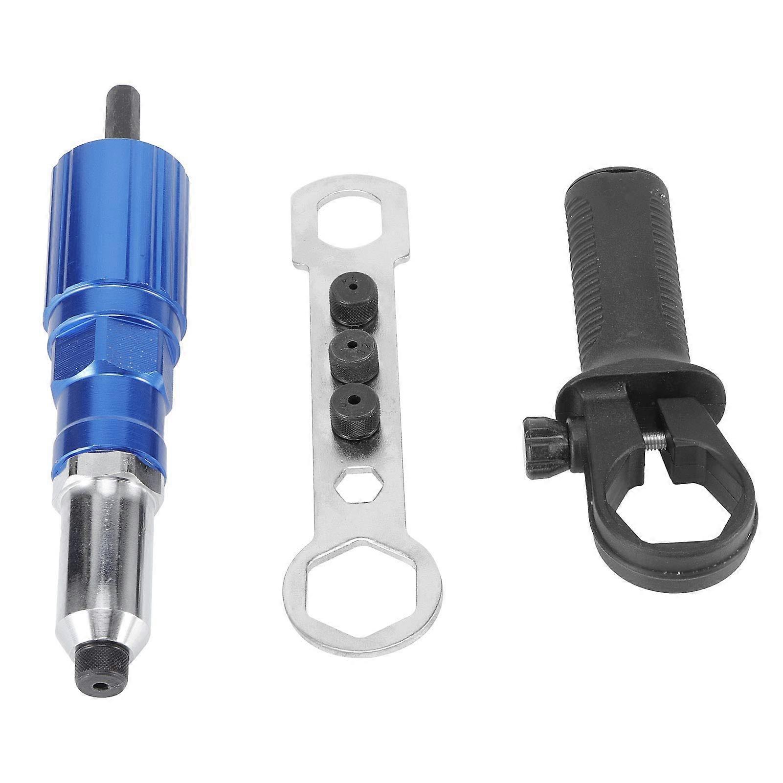 Rivet Gun Head Attachment,Rivet Drill Accessory for Electric Riveter Drill,Conversion Adapter Drill Bit Insert Nut