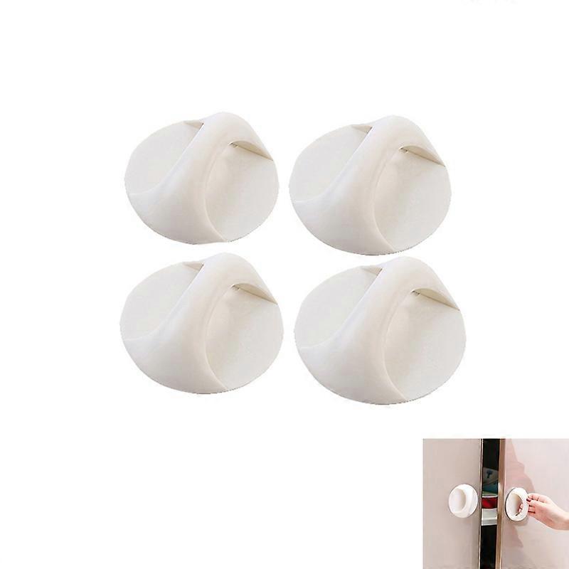 4pcs Adhesive wardrobe door handle,white