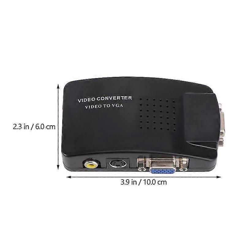 Rca Composite Av S-Video zu VGA Konverter Box Switch Box Video und Audio Adapter Konverter