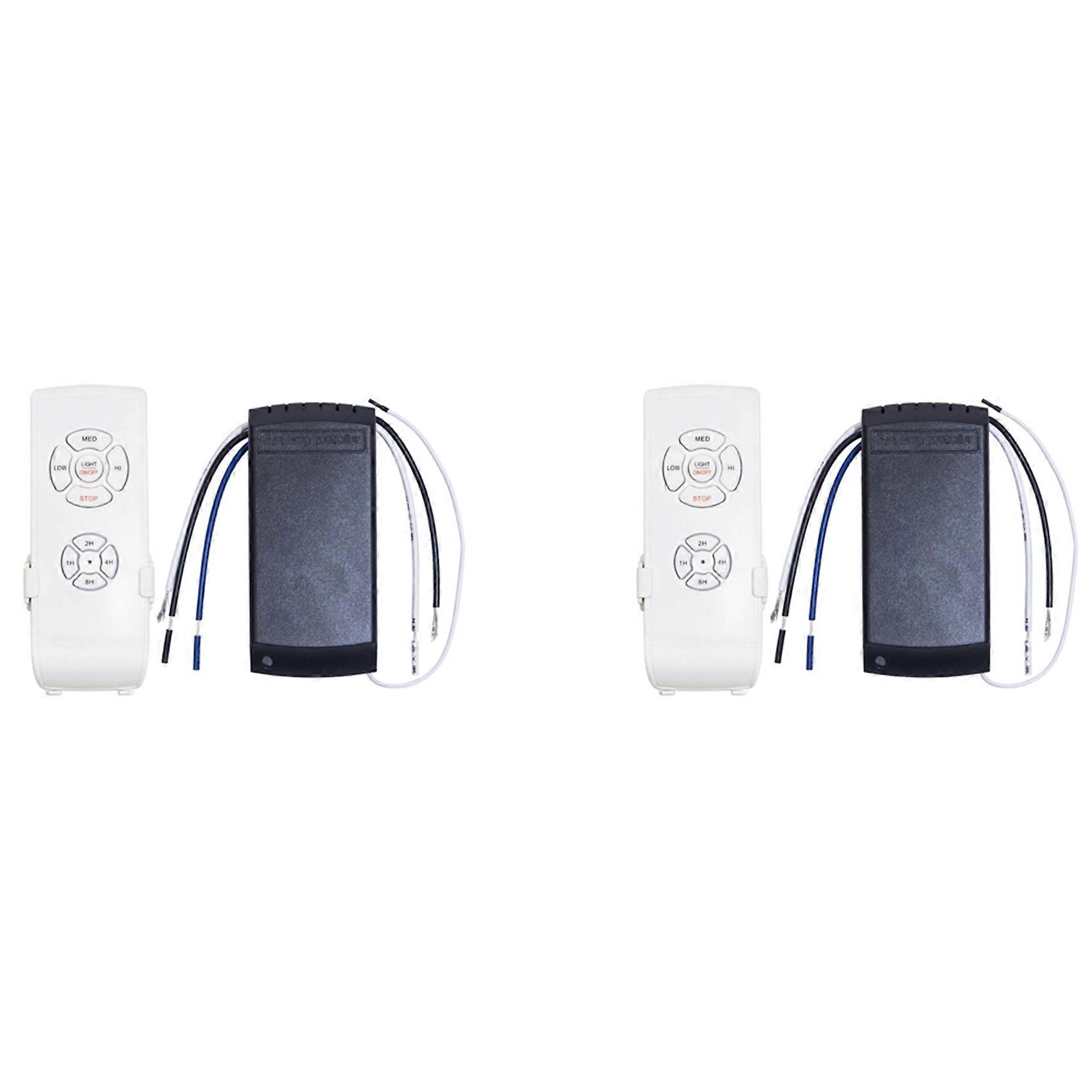 3X Universal Ceiling Fan Lamp Remote Control Kit AC 110V Timing Setting Switch Adjuste Wind Speed T