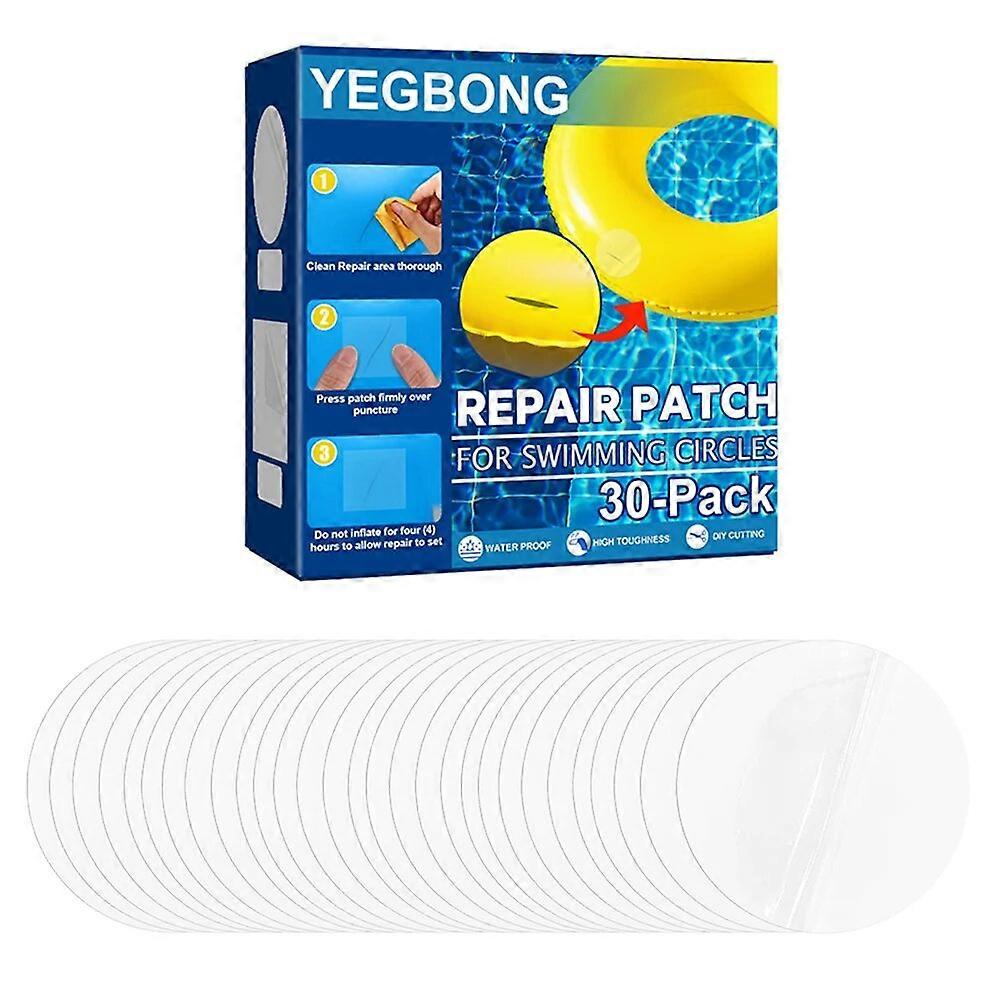 30pcs επισκευής Patch αδιάβροχα αυτοκόλλητα αυτοκόλλητα αυτοκόλλητα μπαλώματα που κολυμπούν δαχτυλίδια υπαίθρια διογκώσιμα κρεβάτια παιχνιδιών πισίνας δαχτυλιδιών λιμνών