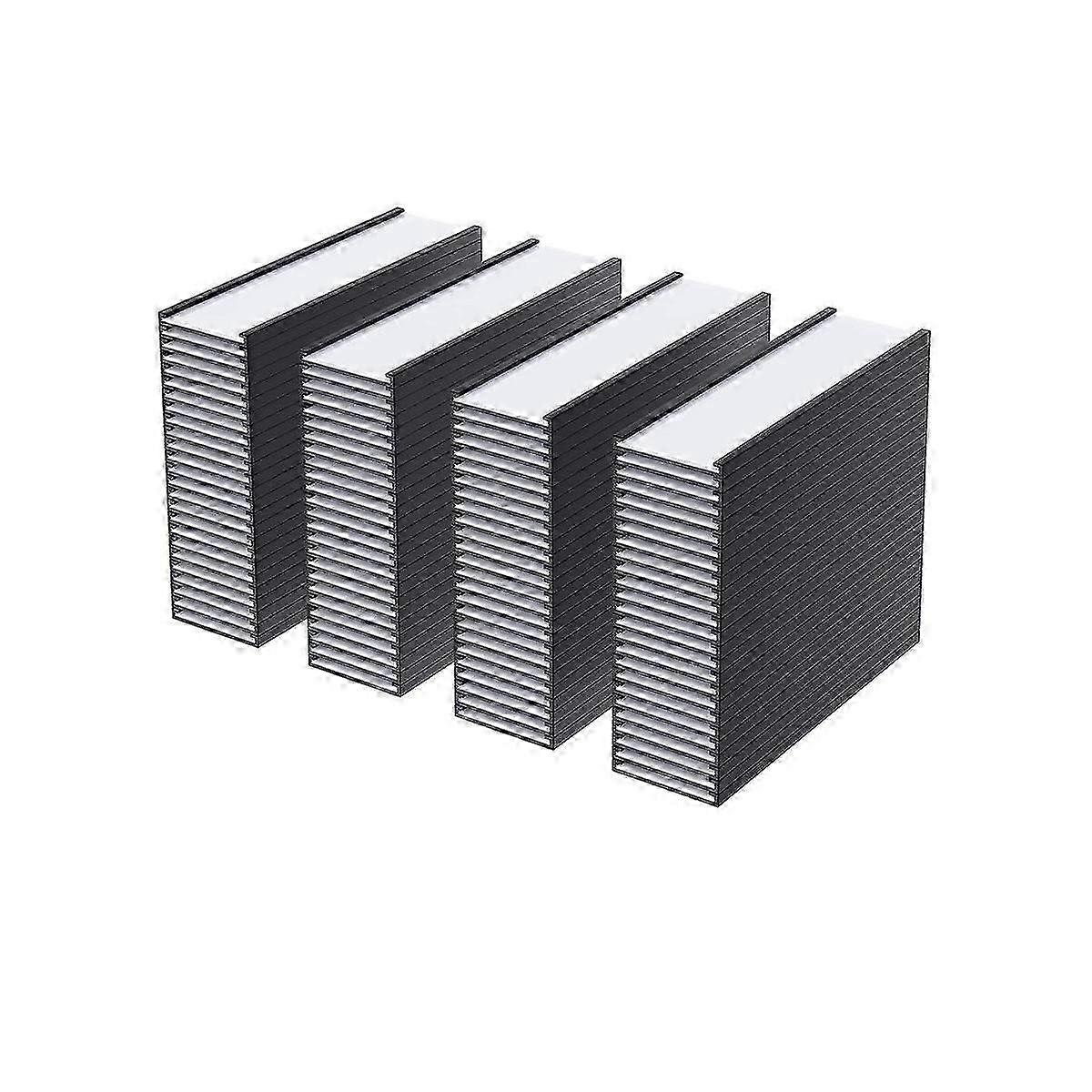100 Pack Magnetic Label Holder C Channel Magnetic Labels, Magnetic Data Card Holder with Clear Plas