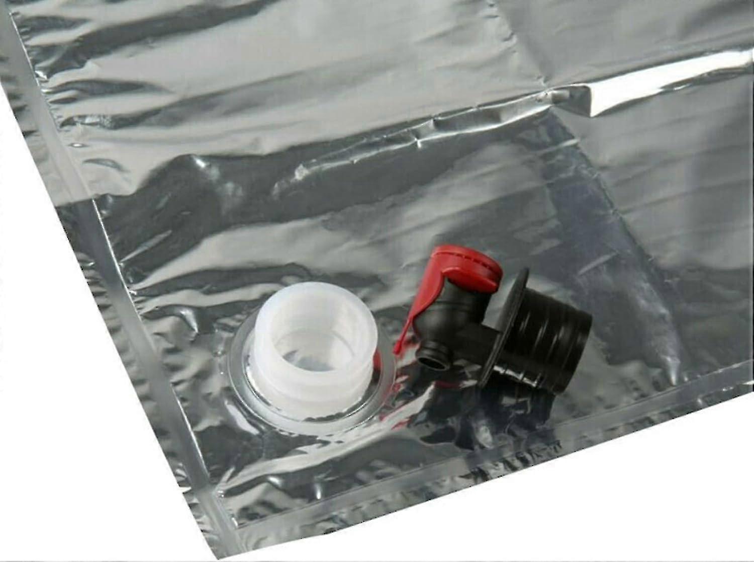 5 Pack 5L Bag-In-Box Wine Handbags with Tap - Replacement Bags for Wine Dispenser and Homebrew Wine Storage