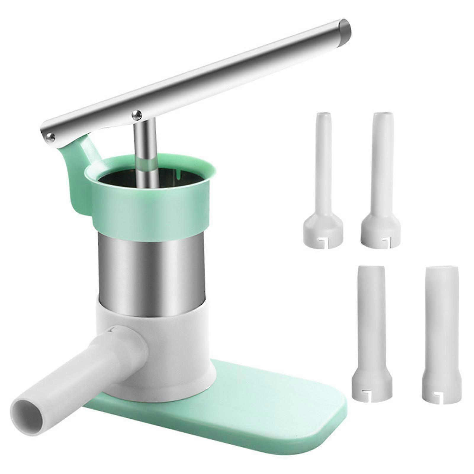 Press-Type Sausage Maker with 4 Filler Tubes Easy Using Durable Sausage Making Tool for Bratwursts