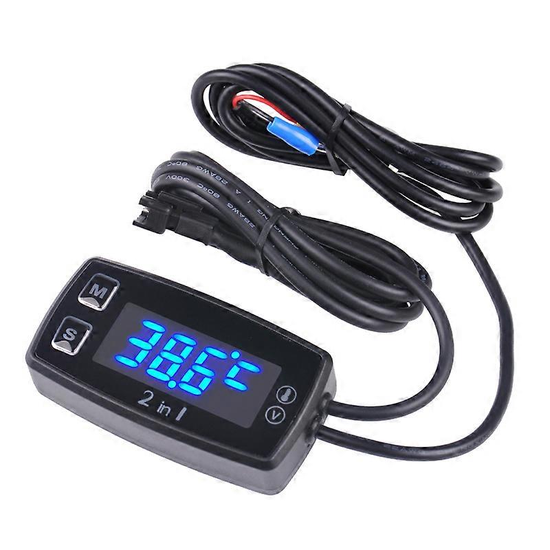 Digital LED Thermometer Voltage Temperature Meter TM008 for Pit Bike ATV Outboard Glider Lawn Mower Marine Boat~28805