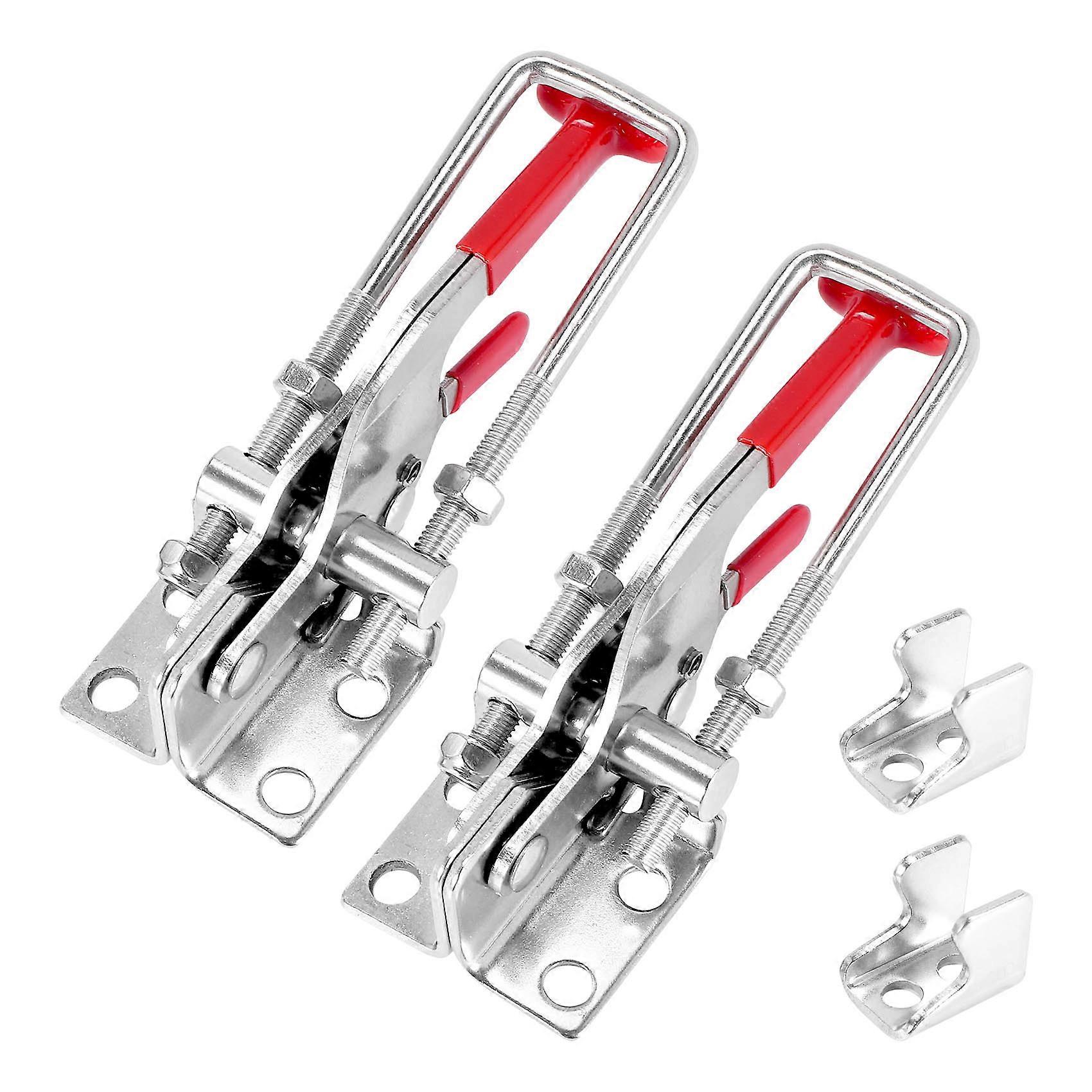 2-Pack 2000Lbs Capacity Heavy Duty Adjustable Latch U Bolt Self-Lock Toggle Clamp