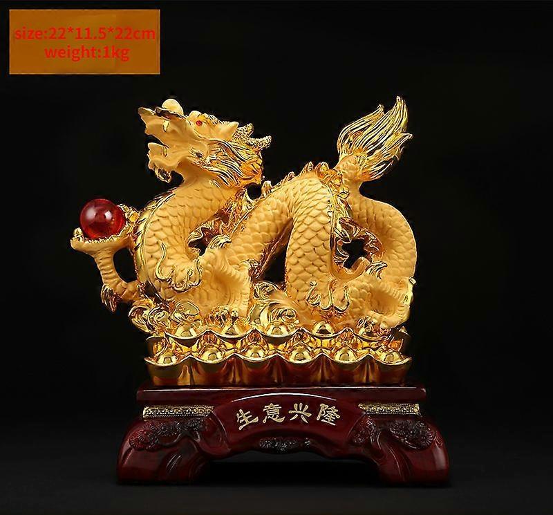 Drago cinese Feng Shui Ornamenti Per attirare la ricchezza Drago Decorazione Casa Soggiorno Camera da letto Ufficio Figurine