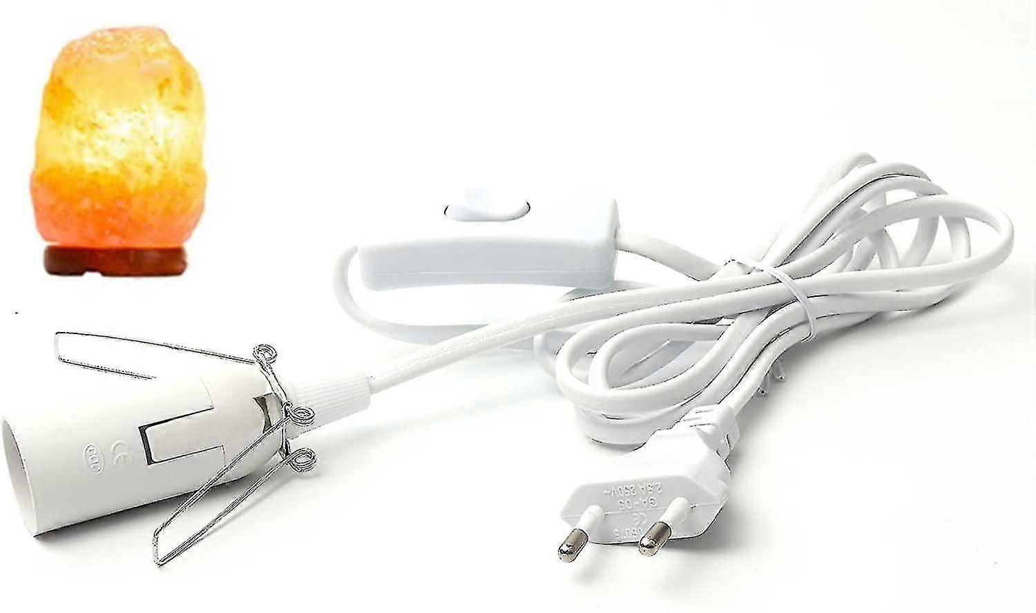 Cable For Salt Lamp With Switch - E14-1.8 M - Socket For Salt Lamp, White
