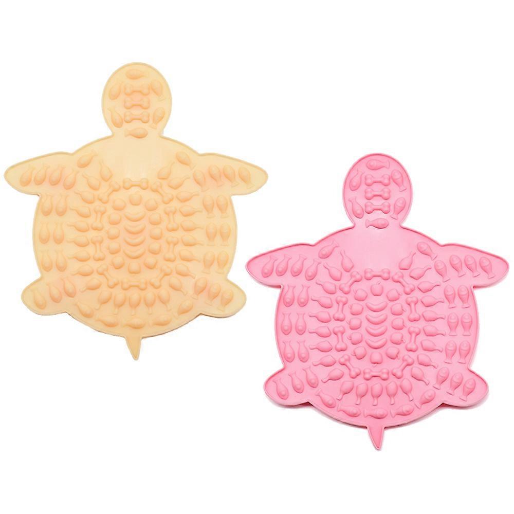 2 dog lick pads with suction relieve boredom and anxiety and are a fun alternative to slow feeding dog pads