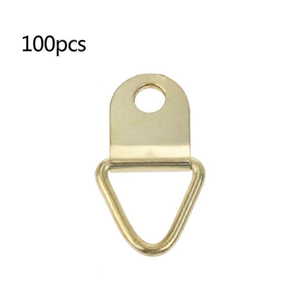 100 Pcs Picture Hanger / Screws Triangle Ring Picture Hangers Replacement